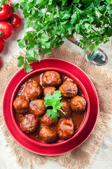 Meatballs with tomato sauce