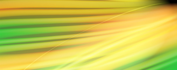 Modern rainbow liquid color flow colorful poster. Wave Liquid shape in black color background. Abstract composition