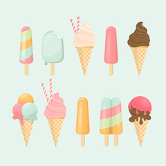 sweet ice cream, isolated. vector