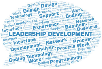 Fototapeta premium Leadership Development word cloud. Wordcloud made with text only.