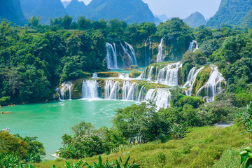 The beautiful and magnificent Detian Falls in Guangxi, China..