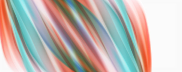 Modern Liquid color flow on white - colorful flow poster. Techno Wave Liquid shape in white color background. Design for your design project