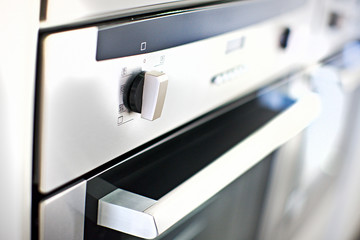Modern stove or microwave close up control panel