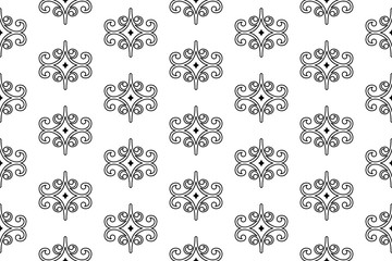 Orient vector classic pattern. Seamless abstract background with vintage elements. Orient black and white background. Ornament for wallpaper and packaging