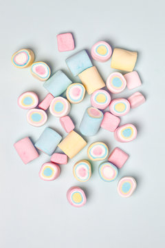 Pastell colored marshmallows