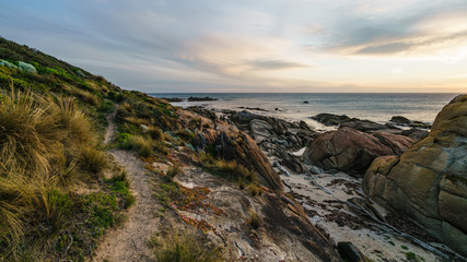 Abendrot am Salmon Rock in Cape Conran Australien