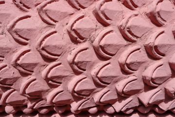 Fish skin pattern on the statue