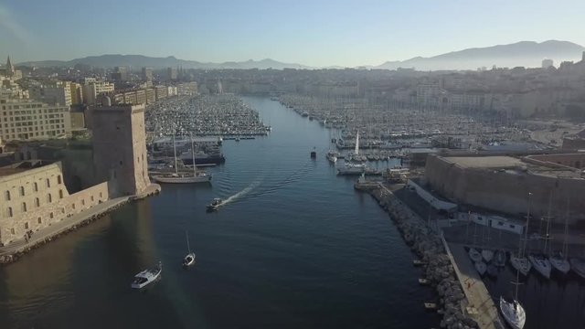 Vieux port de Marseille Drone