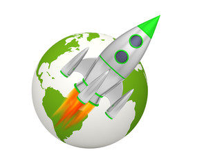 earth rocket takeoff planet 