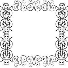 Vector illustration various pattern flower frame for design invitation card