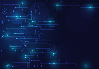 High tech technology geometric