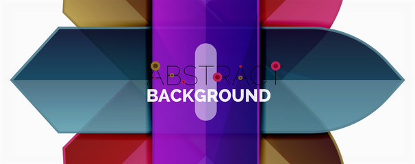 Naklejka premium Geometric abstract background. Dynamic shapes composition
