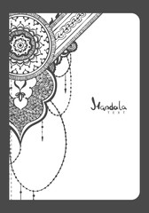 Obraz premium notebook mehndi pattern