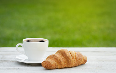 Coffee and croissant