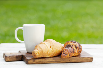 Coffee and croissant
