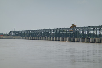 Fototapeta na wymiar Koshi River Hydroelectric Dam
