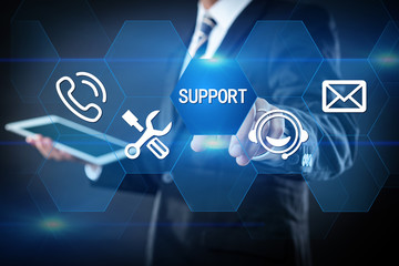 Technical Support Center Customer Service Internet Business Technology Concept