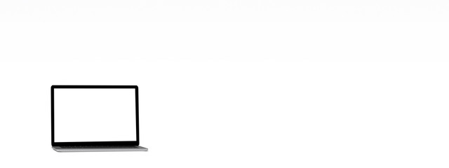 3D Rendering : Illustration of laptop notebook mock up isolate on white background. mock up of laptop. technology gadget for hipster background concept. high resolution. clipping path included screen