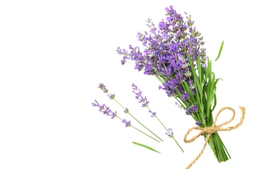 Deurstickers lavender flowers isolated on white background. bunch of lavender flowers. © Dmytro