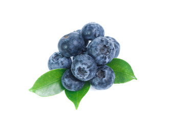 blueberries isolated on white background