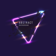 Abstract banner with neon line on a dark background.