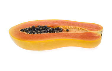 papaya isolated on a white background