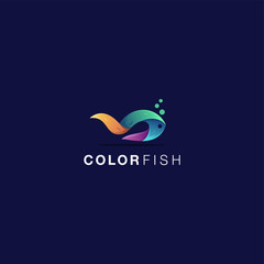 color fish logo design awesome inspiration
