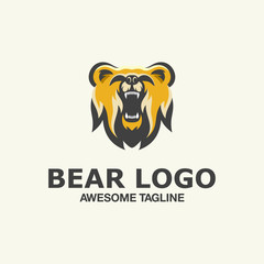 Obraz premium bear logo design awesome inspiration