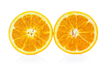 Orange fruit isolated on white background