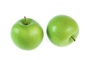 green apple isolated on white