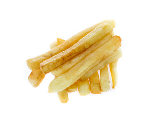 french fries on a white background