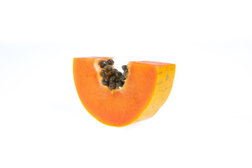 papaya isolated on white background