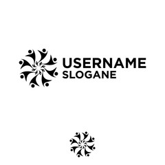 crowd logo concept black and white