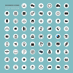 Business icons,Flat and office icon set