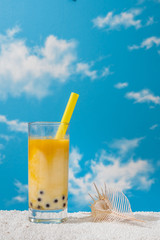タピオカミルクティー　タピオカドリンク　 Tapioca bubble milk tea