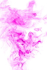 Obraz na płótnie Canvas Purple smoke on white background