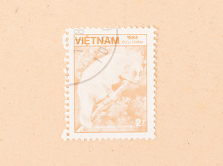 VIETNAM - CIRCA 1984: A stamp printed in Vietnam shows a monkey, circa 1984