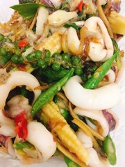 Fry Squid with chili 
