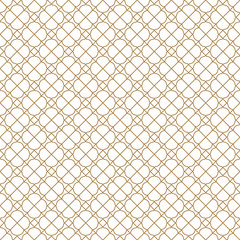 Seamless geometric pattern in golden and white.