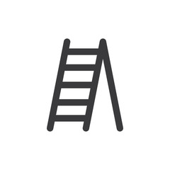 Isolated stepladder icon symbol on white background.