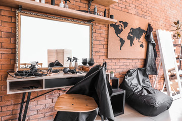 Interior of modern hairdressing salon