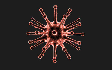 3d rendered illustration Nipah virus isolated on dark background