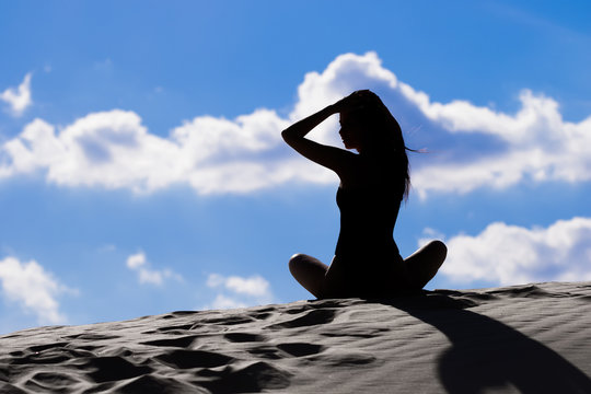 young woman doing yoga