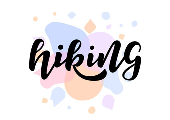 Hiking hand drawn lettering