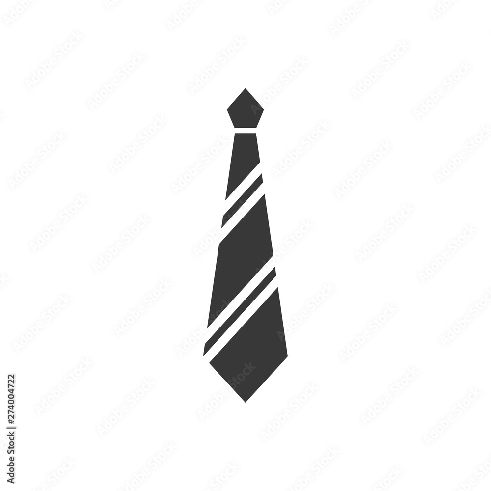 Fototapete simple tie icon template black color editable. simple tie symbol flat vector sign isolated on white 