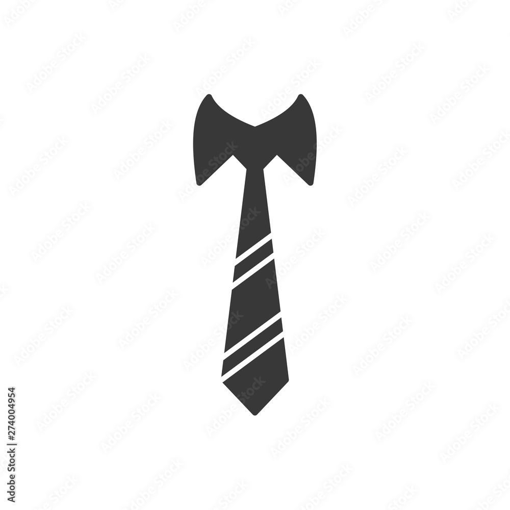 Poster Simple Tie icon template black color editable. Simple Tie symbol Flat vector sign isolated on white background. Simple vector illustration for graphic and web design.