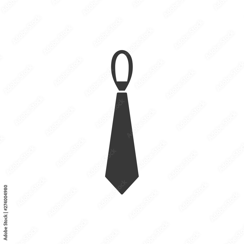 Aufkleber simple tie icon template black color editable. simple tie symbol flat vector sign isolated on white 