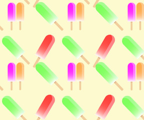 pattern ice ice-cream of different flavors
