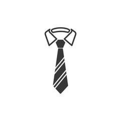 Simple Tie icon template black color editable. Simple Tie symbol Flat vector sign isolated on white background. Simple vector illustration for graphic and web design.