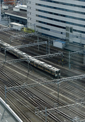 名古屋駅の線路と電車